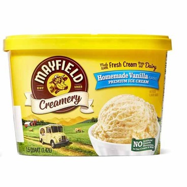 Mayfield Creamery Ice CreamBuy 1 Get 1 FREEFree item of equal or lesser price.
1.5-qt ctn.; or Ice Cream Bars or Sandwiches, 6-ct. pkg. or Sherbet, 32-oz ctn.