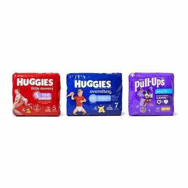 Huggies DiapersBuy 1 Get 1 FREEFree item of equal or lesser price.
13 to 44-ct. pkg. or Pull-Ups Training Pants, 14 to 23-ct. pkg.