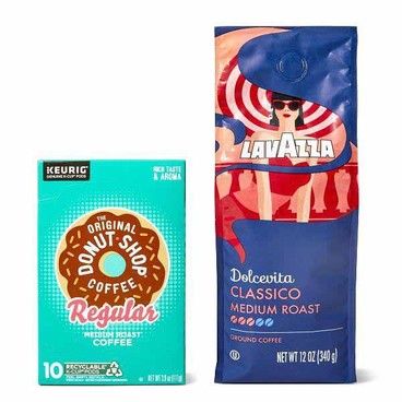 Donut Shop K-Cup CoffeeBuy 1 Get 1 FREEFree item of equal or lesser price.
10-ct. box; or Lavazza Ground or Whole Bean Coffee, 10.5 or 12-oz bag