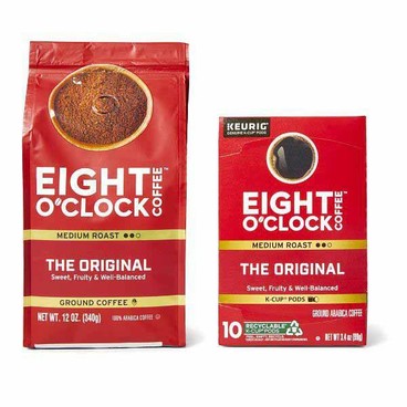 Eight O'Clock Ground CoffeeBuy 1 Get 1 FREEFree item of equal or lesser price.
Or Whole Bean, 10 to 11.5-oz bag or K-Cup, 10-ct. box