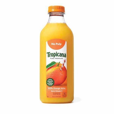 Tropicana Pure 100% Premium Orange JuiceBuy 1 Get 1 FREEFree item of equal or lesser price.
100% Pure, Not From Concentrate; or Light Orange Juice Beverage, 46-oz cont.