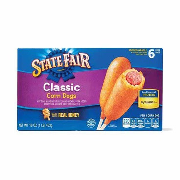 State Fair Corn DogsBuy 1 Get 1 FREEFree item of equal or lesser price.
13.35 to 16-oz pkg.; or Yummy Dino Buddies Nuggets or Chicken Fries, or Patties, 18 to 24-oz pkg.