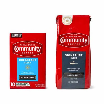 Community Coffee Ground CoffeeBuy 1 Get 1 FREEFree item of equal or lesser price.
12-oz bag or K-Cup, 10 or 12-ct. box