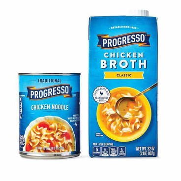 Progresso SoupBuy 1 Get 1 FREEFree item of equal or lesser price.
18 to 19-oz can or Broth, 32-oz ctn.; or Old El Paso Soup, 18.5-oz can