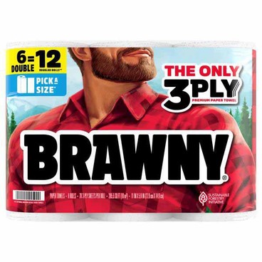 Brawny Paper TowelsBuy 1 Get 1 FREEFree item of equal or lesser price.
Double Rolls, 6-roll pkg.
