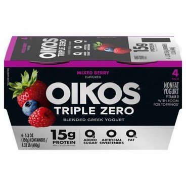 Oikos Triple Zero Blended Greek YogurtBuy 1 Get 1 FREEFree item of equal or lesser price.
Or Dannon Light + Fit or Too Good Yogurt, 4-pk. 5.3-oz pkg.