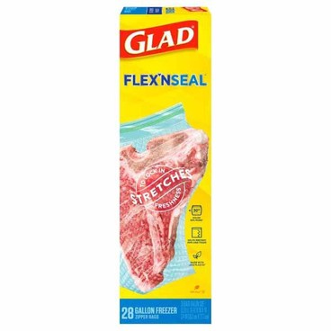 Glad Flex'N Seal Zipper BagsBuy 1 Get 1 FREEFree item of equal or lesser price.
Freezer or Storage Bags, 28 to 38-ct.; or Sandwich Bags, 100-ct. box