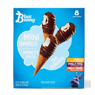 Blue Bunny Mini Swirls Dairy Frozen DessertBuy 1 Get 1 FREEFree item of equal or lesser price.
8-ct. ctn.