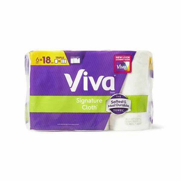 Viva Paper TowelsBuy 1 Get 1 FREEFree item of equal or lesser price.
Triple Rolls, Choose-A-Sheet, Signature Cloth, 6-roll pkg.