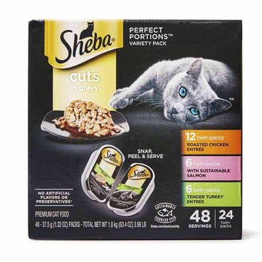 Sheba Perfect Portions Cat FoodBuy 1 Get 1 FREEFree item of equal or lesser price.
48-pk. 1.32-oz box