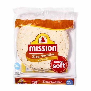 Mission Soft Taco Flour TortillasBuy 1 Get 1 FREEFree item of equal or lesser price.
20-ct. 35-oz bag; or Carb Balance or Protein Tortillas, 6 to 12-ct. 8 or 9-oz bag; or Guerrero Zero Net Carbs Tortillas, 14-ct. 8.89-oz bag