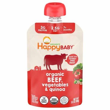 Happy Baby Organics Organic Baby FoodBuy 1 Get 1 FREEFree item of equal or lesser price.
Beef, Vegetable & Quinoa Stew or Chicken, Vegetable & Quinoa Fiesta, 3.5-oz pouch