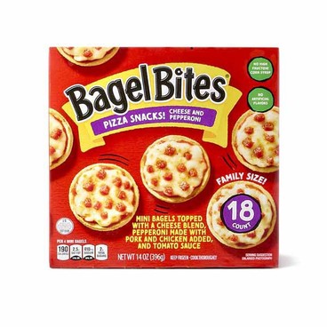 Bagel Bites Pizza SnacksBuy 1 Get 1 FREEFree item of equal or lesser price.
Or Mini Bagel Dogs, 9 to 18-ct. 7 to 14-oz box