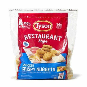 Tyson Restaurant Style ChickenBuy 1 Get 1 FREEFree item of equal or lesser price.
Crispy Nuggets, Lightly Breaded Bites, or Strips, Uncooked, 32 or 40-oz pkg.