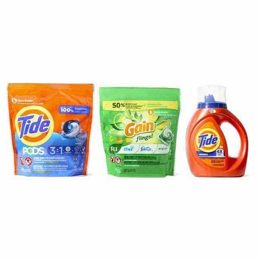 Tide or Gain Laundry DetergentBuy 1 Get 1 FREEFree item of equal or lesser price.
10 or 19-ct. bag or 29 to 41-oz bot.