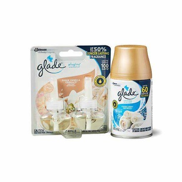 Glade Plugins Scented Oil RefillsBuy 1 Get 1 FREEFree item of equal or lesser price.
2-ct. pkg.; or Automatic Spray Refill, 6.2-oz can 
(Excluding Glade Fresh)