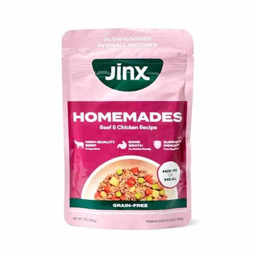 Jinx Grain-Free Homemades Dog FoodBuy 1 Get 1 FREEFree item of equal or lesser price.
Or Kibble Sauce, 9 or 12-oz pouch