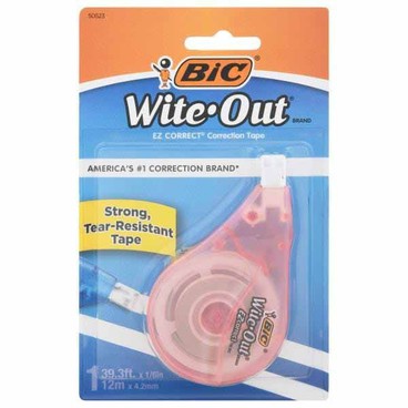 Bic Wite-Out Plus With Foam Brush or EZ Correct Correction Tape, WhiteBuy 1 Get 1 FREEFree item of equal or lesser price.
1-ct. pkg.
