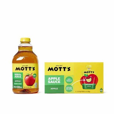 Mott's JuiceBuy 1 Get 1 FREEFree item of equal or lesser price.
64-oz bot. or 8-pk. 6.75-oz box; or Applesauce, 4 or 12-pk. 3.2-oz, 6-pk. 3.9 or 4-oz, or 8-pk. 4.2-oz pkg.