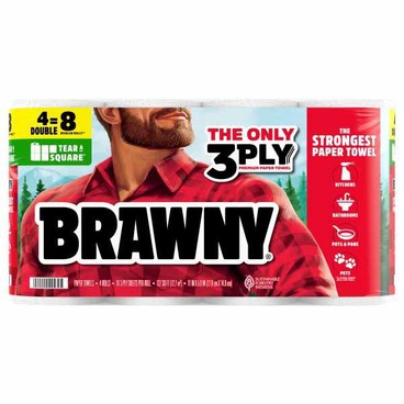 Brawny Paper TowelsBuy 1 Get 1 FREEFree item of equal or lesser price.
Double Rolls, 4-roll pkg.