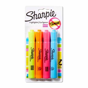 Sharpie HighlightersBuy 1 Get 1 FREEFree item of equal or lesser price.
Smear Guard, Assorted Colors: Chisel or Narrow Chisel, 4-ct. pkg.