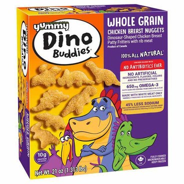 Yummy Dino Buddies Chicken Breast NuggetsBuy 1 Get 1 FREEFree item of equal or lesser price.
Or Chicken Fries or Patties, 18 to 24-oz pkg.