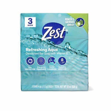 Zest Bar SoapBuy 1 Get 1 FREEFree item of equal or lesser price.
3-pk. 4-oz pkg.