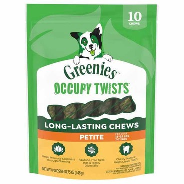 Greenies Occupy Twist Dog ChewsBuy 1 Get 1 FREEFree item of equal or lesser price.
Long Lasting, 8.65 or 8.75-oz pouch