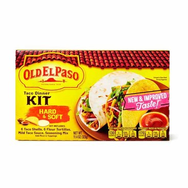 Old El Paso Taco Dinner KitBuy 1 Get 1 FREEFree item of equal or lesser price.
Or Fajita, Enchilada, Burrito, or Chimichanga or Birria, 8.28 to 14-oz box or Enchilada Sauce, 10-oz can