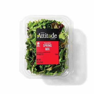 Fresh Attitude SaladsBuy 1 Get 1 FREEFree item of equal or lesser price. 
Spring Mix, Arugula, Half and Half, Hearty Harvest, or Baby Spinach, 5-oz pkg.