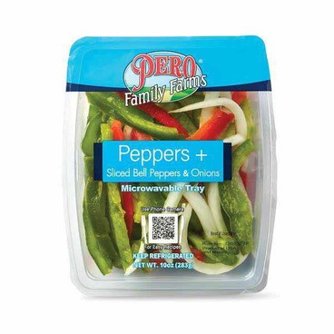Pero Family Farms PeppersBuy 1 Get 1 FREEFree item of equal or lesser price. 
Sliced Bell Peppers & Onions, Microwavable Tray, 10-oz cont.