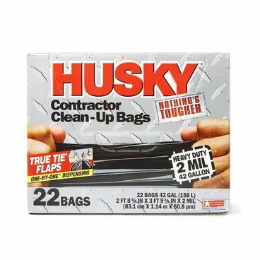 Husky BagsBuy 1 Get 1 FREEFree item of equal or lesser price.
Contractor Clean-Up, Heavy Duty, 42 Gallon, 22-ct. box