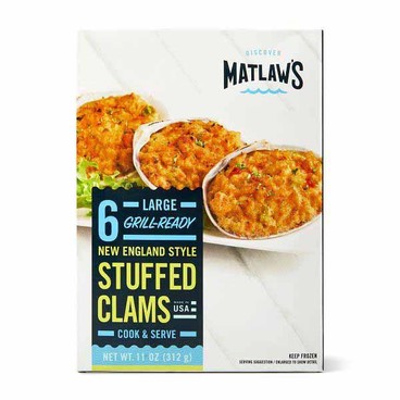 Matlaw's New England Style Stuffed ClamsBuy 1 Get 1 FREEFree item of equal or lesser price.
Or Stuffed Scallops, Grill-Ready, Frozen, 9 or 11-oz pkg.