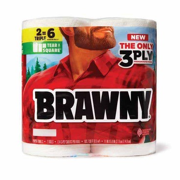Brawny Paper TowelsBuy 1 Get 1 FREEFree item of equal or lesser price.
Triple Rolls, Tear-A-Square, White, 2-roll pkg.
