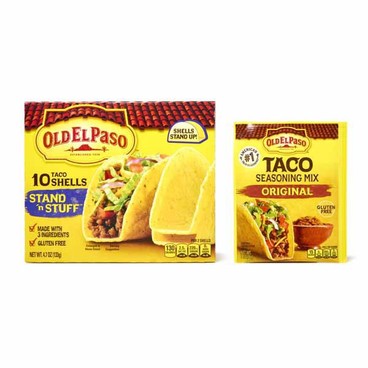Old El Paso Taco ShellsBuy 1 Get 1 FREEFree item of equal or lesser price.
Or Tortillas or Bowls, 6 to 18-ct., Seasoning Mix, .85 or 1-oz, Refried Beans, 16-oz, or Enchilada Sauce, 10-oz pkg. 
(Excluding Old El Paso Kit)