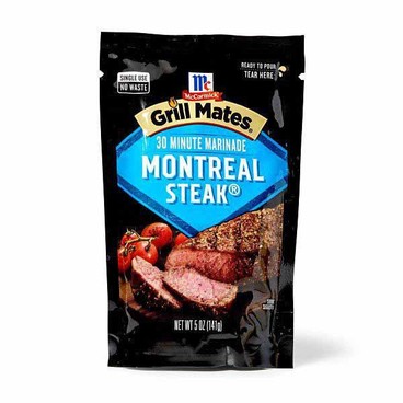 Grill Mates Wet MarinadeBuy 1 Get 1 FREEFree item of equal or lesser price.
Montreal Steak, 5-oz pouch