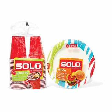Solo Plastic CupsBuy 1 Get 1 FREEFree item of equal or lesser price.
18-oz, 50-ct. pkg.; or Paper Plates: 55 or 90-ct. pkg. 
(Excluding Clear 18-oz Cup With Lid)