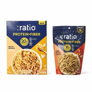 Ratio Protein Fiber CerealBuy 1 Get 1 FREEFree item of equal or lesser price.
Honey Almond, 15.4-oz box; or Protein Fiber Maple Almond Granola, 9.8-oz bag