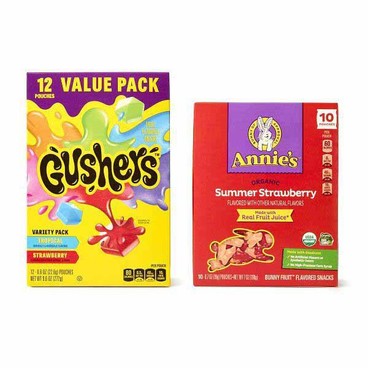 Betty Crocker Fruit SnacksBuy 1 Get 1 FREEFree item of equal or lesser price.
Or Mott's Fruit Snacks, 12 to 22-ct. box; or Annie's Fruit Flavored Snacks,10-ct. box