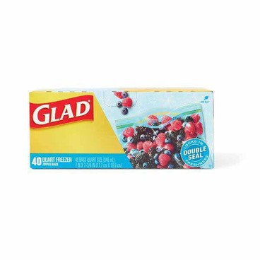 Glad Freezer or Storage BagsBuy 1 Get 1 FREEFree item of equal or lesser price.
Zipper, Value Pack, 30 to 50-ct. box 
(Excluding Glad Flex'N Seal)