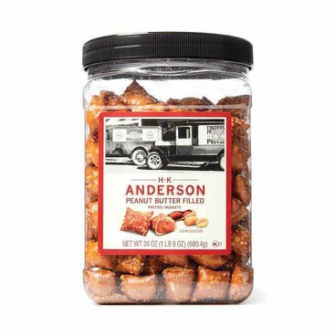 H.K. Anderson Peanut Butter Filled Pretzel NuggetsBuy 1 Get 1 FREEFree item of equal or lesser price.
24-oz cnstr.