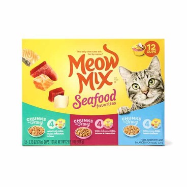 Meow Mix Cat FoodBuy 1 Get 1 FREEFree item of equal or lesser price.
12-ct. 33-oz pkg.