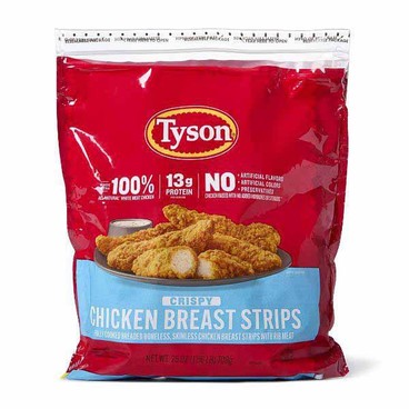 Tyson Breaded Chicken StripsBuy 1 Get 1 FREEFree item of equal or lesser price.
Or Fillets or Tenderloins; or Any'tizers: Boneless Bites, Chicken Fries, or Wings, 22 to 26.5-oz pkg.