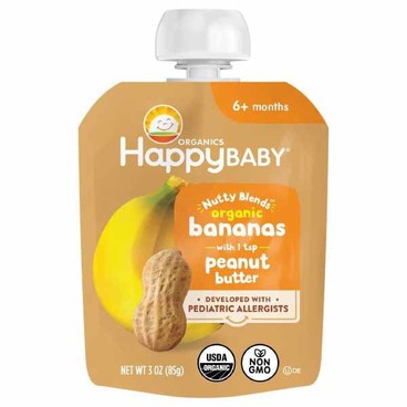 Happy Baby Organics Nutty BlendsBuy 1 Get 1 FREEFree item of equal or lesser price.
Organic Bananas: Almond Butter or Peanut Butter, 3-oz pouch