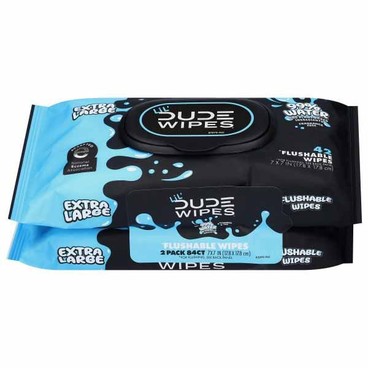 Lil' Dude WipesBuy 1 Get 1 FREEFree item of equal or lesser price.
99% Water Fragrance Free or Bubble Bum Bubble Gum Scented, Extra Large, Flushable, 2-pk. 84-ct. pkg.