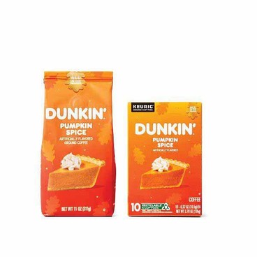 Dunkin' Ground CoffeeBuy 1 Get 1 FREEFree item of equal or lesser price. 
11 or 12-oz bag or K-Cups, 10-ct. box
