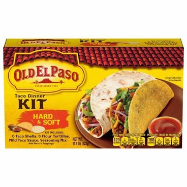 Old El Paso Dinner KitBuy 1 Get 1 FREEFree item of equal or lesser price.
Fajita, Taco, Enchilada, Burrito, or Chimichanga, 8.28 to 14-oz box; or Refried Beans, 16-oz can; or Enchilada Sauce, 10-oz can