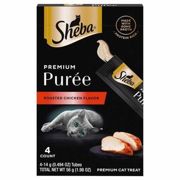 Sheba Premium Pur&eacute;e Cat TreatsBuy 1 Get 1 FREEFree item of equal or lesser price.
4-pk. 1.98-oz pkg.