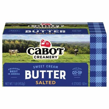 Cabot Sweet Cream ButterBuy 1 Get 1 FREEFree item of equal or lesser price. 
4 Quarters, 16-oz ctn.