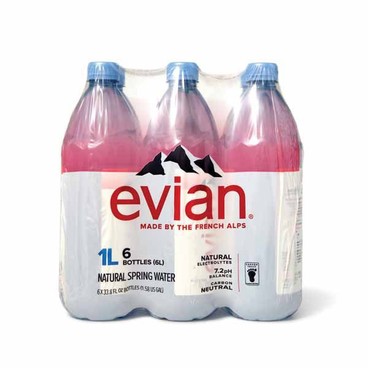 Evian WaterBuy 1 Get 1 FREEFree item of equal or lesser price.
6-pk. 1-L bot.